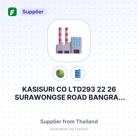 KASISURI СО LTD293 22 26 SURAWONGSE ROAD BANGRAK BANGKOK 10500 THAILAND – summary card, no photo uploaded yet