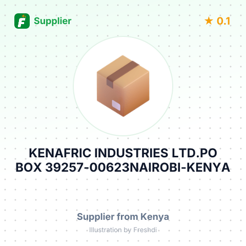 KENAFRIC INDUSTRIES LTD.PO BOX 39257-00623NAIROBI-KENYA – summary card, no photo uploaded yet