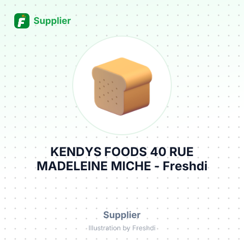 KENDYS FOODS 40 RUE MADELEINE MICHE – summary card, no photo uploaded yet