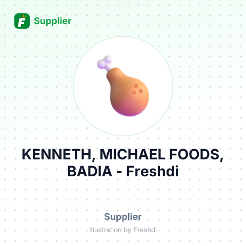 KENNETH, MICHAEL FOODS, BADIA – summary card, no photo uploaded yet