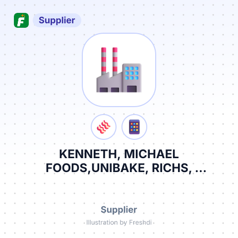 KENNETH, MICHAEL FOODS,UNIBAKE, RICHS, PERFOMANCE FOOD SERVICE – summary card, no photo uploaded yet