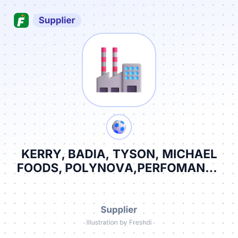 KERRY, BADIA, TYSON, MICHAEL FOODS, POLYNOVA,PERFOMANCE – summary card, no photo uploaded yet