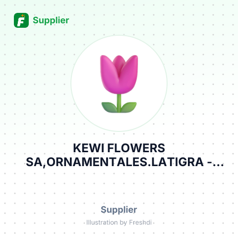 KEWI FLOWERS SA,ORNAMENTALES.LATIGRA – summary card, no photo uploaded yet