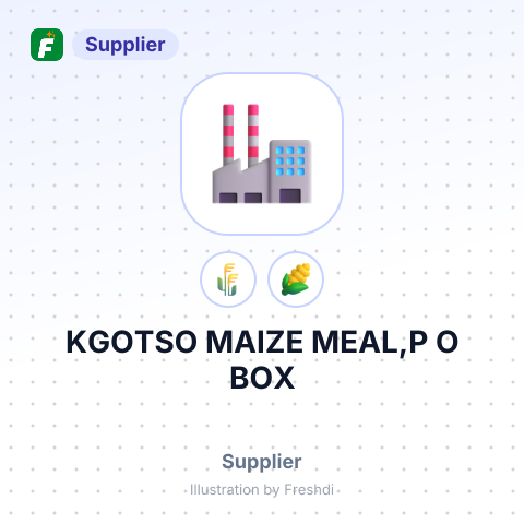 KGOTSO MAIZE MEAL,P O BOX – summary card, no photo uploaded yet