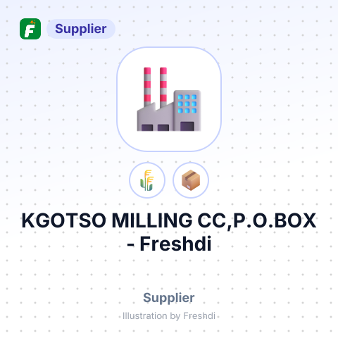 KGOTSO MILLING CC,P.O.BOX – summary card, no photo uploaded yet