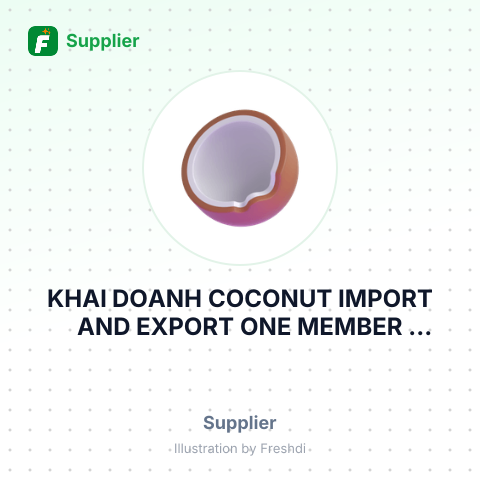 KHAI DOANH COCONUT IMPORT AND EXPORT ONE MEMBER COMPANY LIMITED – summary card, no photo uploaded yet