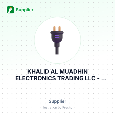 KHALID AL MUADHIN ELECTRONICS TRADING LLC – summary card, no photo uploaded yet