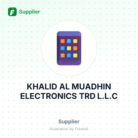 KHALID AL MUADHIN ELECTRONICS TRD L.L.C – summary card, no photo uploaded yet