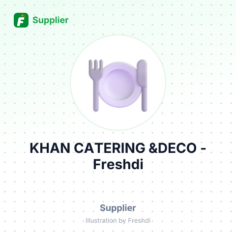 KHAN CATERING &DECO – summary card, no photo uploaded yet