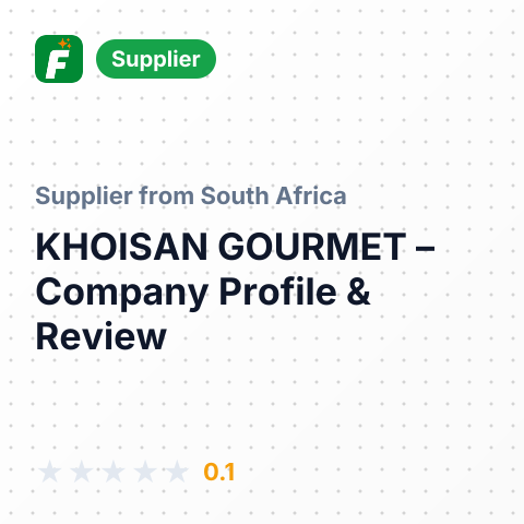 KHOISAN GOURMET – summary card, no photo uploaded yet