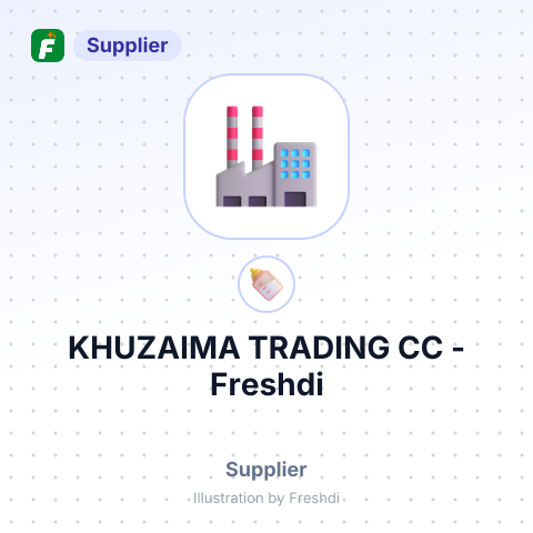 KHUZAIMA TRADING CC – summary card, no photo uploaded yet