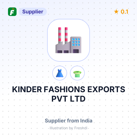 KINDER FASHIONS EXPORTS PVT LTD – summary card, no photo uploaded yet
