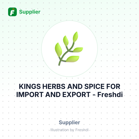KINGS HERBS AND SPICE FOR IMPORT AND EXPORT – summary card, no photo uploaded yet