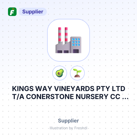 KINGS WAY VINEYARDS PTY LTD T/A CONERSTONE NURSERY CC – summary card, no photo uploaded yet