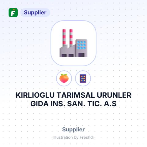 KIRLIOGLU TARIMSAL URUNLER GIDA INS. SAN. TIC. A.S – summary card, no photo uploaded yet