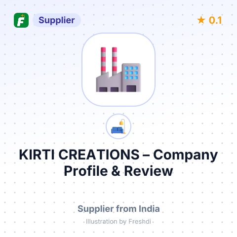 KIRTI CREATIONS – summary card, no photo uploaded yet