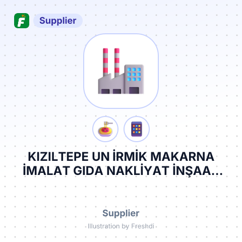 KIZILTEPE UN İRMİK MAKARNA İMALAT GIDA NAKLİYAT İNŞAAT SANAYİ VE TİCARET LİMİTED ŞİRKETİ . – summary card, no photo uploaded yet