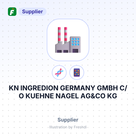 KN INGREDION GERMANY GMBH С/O KUEHNE NAGEL AG&CO KG – summary card, no photo uploaded yet