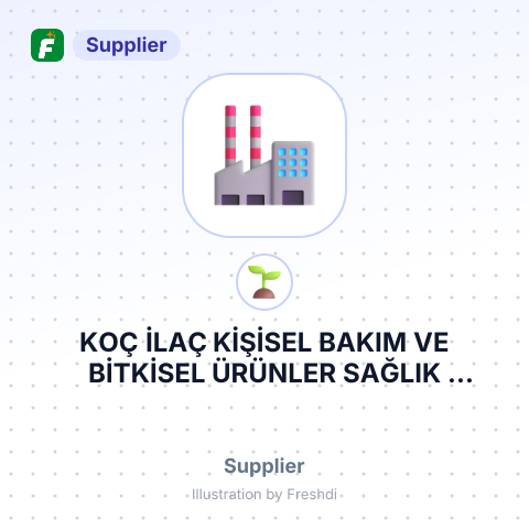 KOÇ İLAÇ KİŞİSEL BAKIM VE BİTKİSEL ÜRÜNLER SAĞLIK PAZARLAMA İTHALAT İHRACAT SANAYİ TİCARET LİMİDET ŞİRKETİ – summary card, no photo uploaded yet