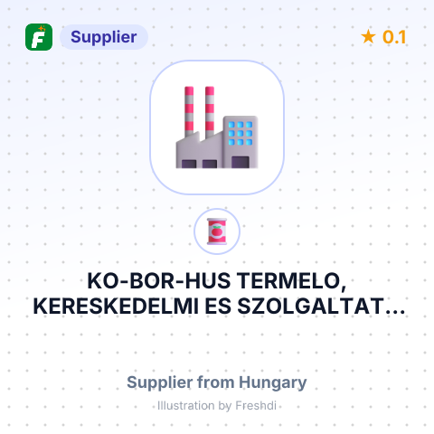 KO-BOR-HUS TERMELO, KERESKEDELMI ES SZOLGALTATO KORLATOLT FELELOSSEGU TARSASAG – summary card, no photo uploaded yet