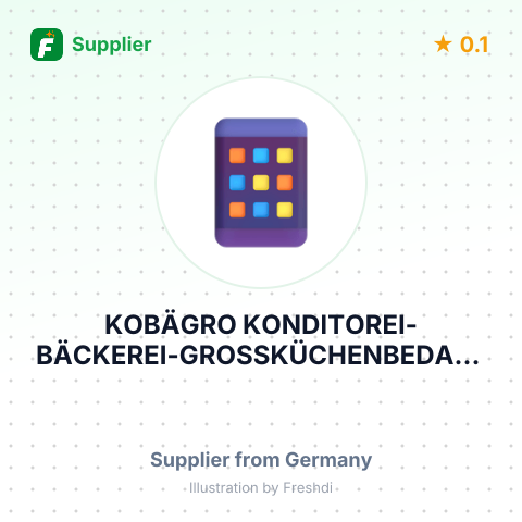KOBÄGRO KONDITOREI- BÄCKEREI-GROSSKÜCHENBEDARF GMBH – summary card, no photo uploaded yet