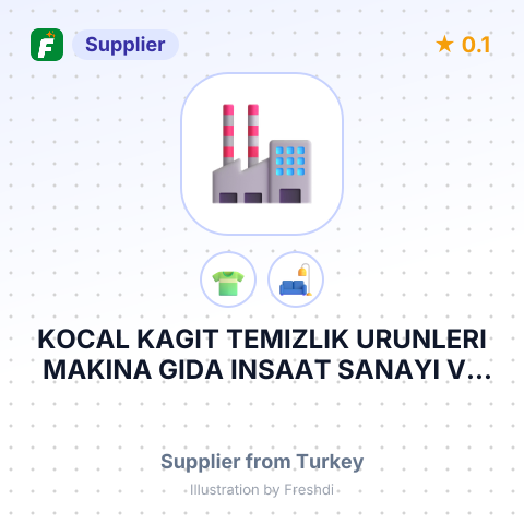 KOCAL KAGIT TEMIZLIK URUNLERI MAKINA GIDA INSAAT SANAYI VE TICARET LIMITED SIRKETI – summary card, no photo uploaded yet