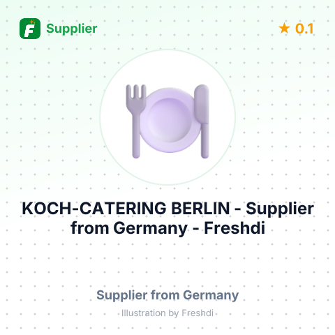 KOCH-CATERING BERLIN – summary card, no photo uploaded yet