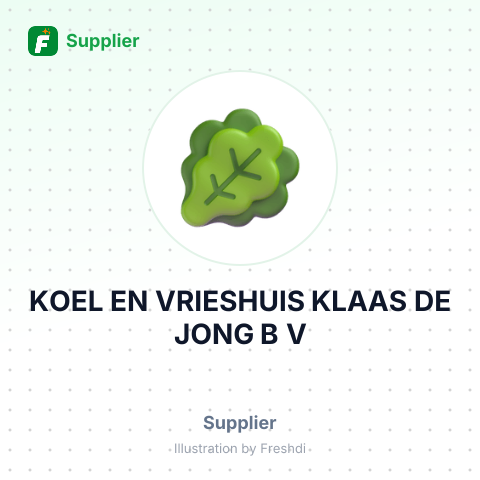 KOEL EN VRIESHUIS KLAAS DE JONG B V – summary card, no photo uploaded yet