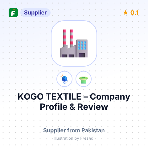 KOGO TEXTILE – summary card, no photo uploaded yet