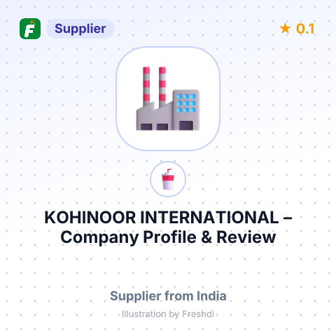 KOHINOOR INTERNATIONAL – summary card, no photo uploaded yet