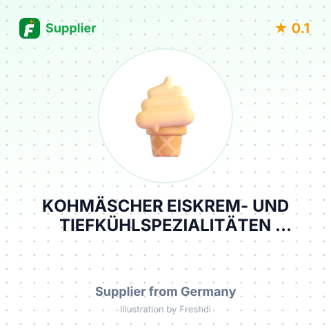 KOHMÄSCHER EISKREM- UND TIEFKÜHLSPEZIALITÄTEN VERTRIEBSGESELLSCHAFT MBH – summary card, no photo uploaded yet