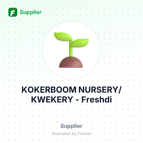 KOKERBOOM NURSERY/KWEKERY – summary card, no photo uploaded yet