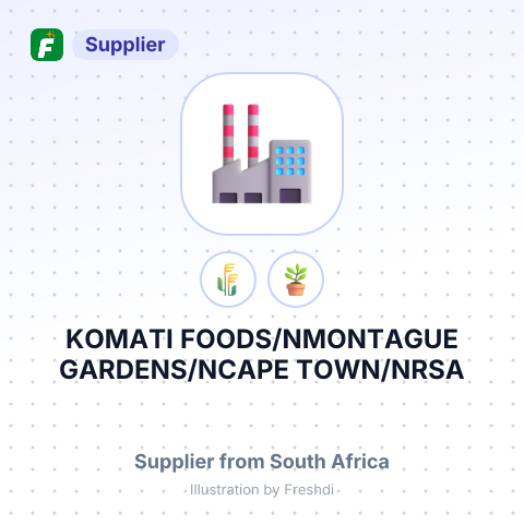 KOMATI FOODS/NMONTAGUE GARDENS/NCAPE TOWN/NRSA – summary card, no photo uploaded yet