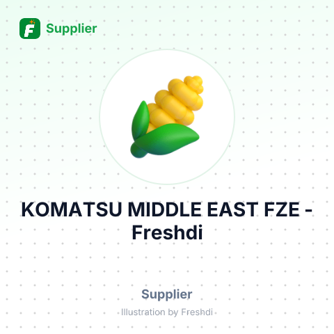 KOMATSU MIDDLE EAST FZE – summary card, no photo uploaded yet