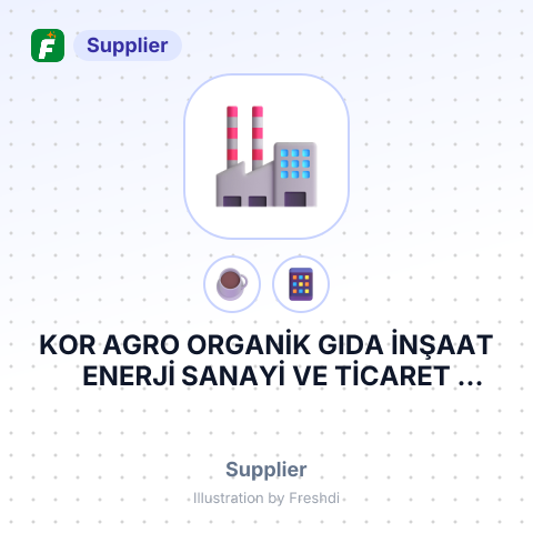 KOR AGRO ORGANİK GIDA İNŞAAT ENERJİ SANAYİ VE TİCARET ANONİM ŞİRKETİ – summary card, no photo uploaded yet
