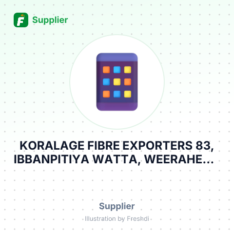 KORALAGE FIBRE EXPORTERS 83, IBBANPITIYA WATTA, WEERAHENA MARAWILA DDC RMU ORDER – summary card, no photo uploaded yet