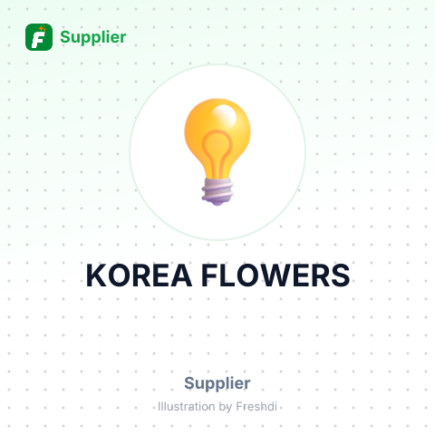 KOREA FLOWERS – summary card, no photo uploaded yet