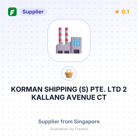 KORMAN SHIPPING (S) PTE. LTD 2 KALLANG AVENUE CT HUB #07-20 – summary card, no photo uploaded yet