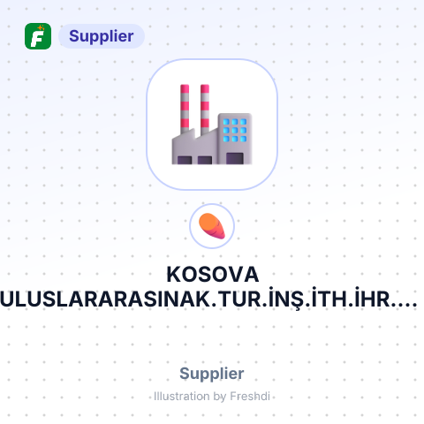 KOSOVA ULUSLARARASINAK.TUR.İNŞ.İTH.İHR.VE TİC. LTD – summary card, no photo uploaded yet
