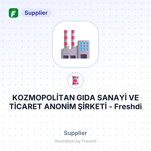 KOZMOPOLİTAN GIDA SANAYİ VE TİCARET ANONİM ŞİRKETİ – summary card, no photo uploaded yet