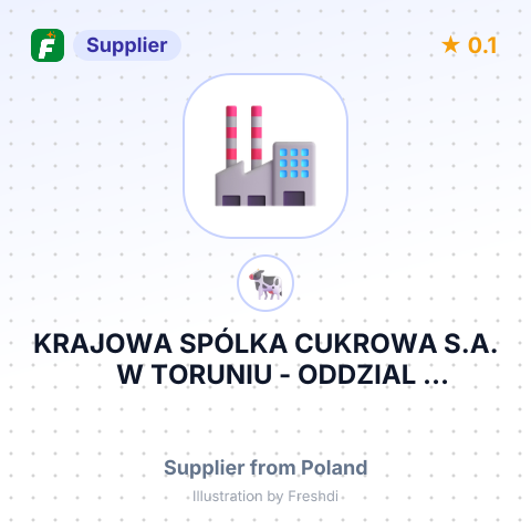 KRAJOWA SPÓLKA CUKROWA S.A. W TORUNIU - ODDZIAL CUKROWNIA NOWY STAW – summary card, no photo uploaded yet