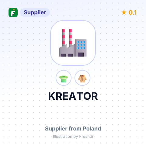 KREATOR – summary card, no photo uploaded yet