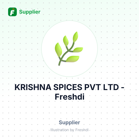 KRISHNA SPICES PVT LTD – summary card, no photo uploaded yet