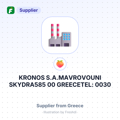 KRONOS S.A.MAVROVOUNI SKYDRA585 00 GREECETEL: 0030 – summary card, no photo uploaded yet