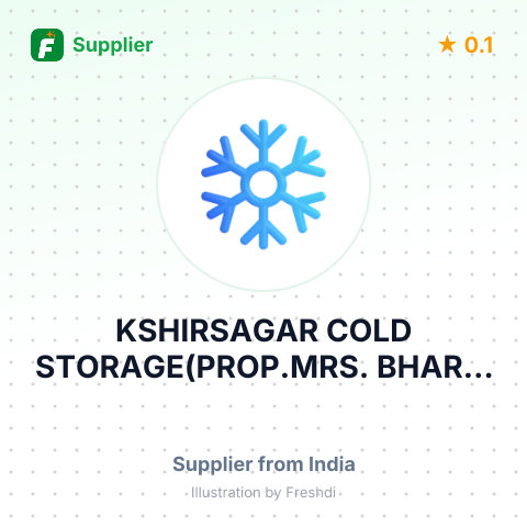 KSHIRSAGAR COLD STORAGE(PROP.MRS. BHARTI M. – summary card, no photo uploaded yet