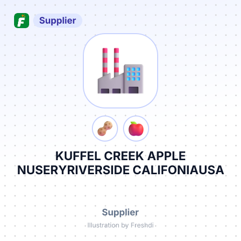 KUFFEL CREEK APPLE NUSERYRIVERSIDE CALIFONIAUSA – summary card, no photo uploaded yet