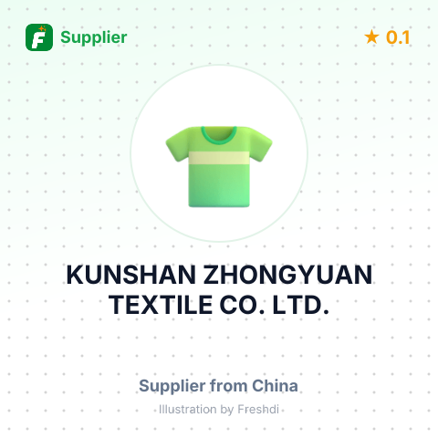 KUNSHAN ZHONGYUAN TEXTILE CO., LTD. – summary card, no photo uploaded yet