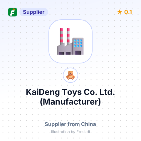KaiDeng Toys Co., Ltd.(Manufacturer) – summary card, no photo uploaded yet