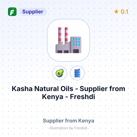 Kasha Natural Oils  – summary card, no photo uploaded yet