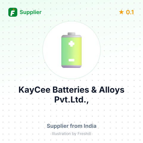 KayCee Batteries & Alloys Pvt.Ltd., – summary card, no photo uploaded yet